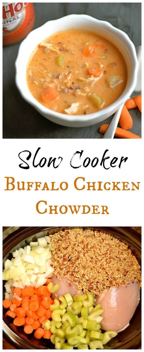 Buffalo Chicken Chowder, Slow Cooker Buffalo Chicken, Chicken Chowder, Crockpot Cooking, Pot Ideas, Crockpot Dishes, Wing Sauce, Crock Pot Soup, Chowder Recipes