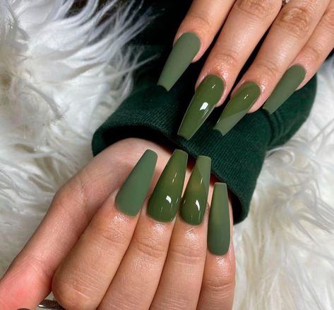 Olive Green Nails, Olive Nails, Green Nail, Nails For Kids, Nail Art Wedding, Diy Beauty Hacks, Christmas Nail Designs, Cute Nail Designs, Nail Designs Summer