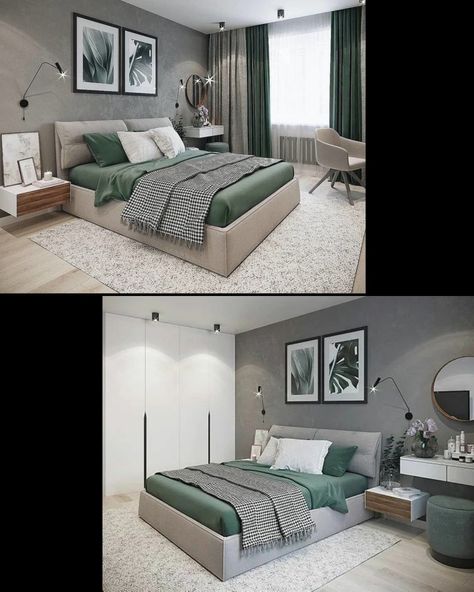 Gray And Green Bedroom Ideas, Childhood Best Friends, Bedroom Built Ins, Bedroom Color Combination, Simple Living Room Decor, White Bedroom Decor, Classy Bedroom, Minimalist Bedroom Design, Bedroom Decor Cozy