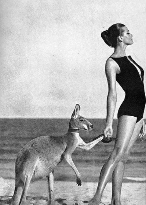 Photo (via Bloglovin.com ) Kangaroo Beach, Helmut Newton Polaroids, Beach Fashion Editorial, Helmut Newton, Australian Photographers, Vogue Australia, Photography Techniques, Fashion Editorial, Vintage Girls