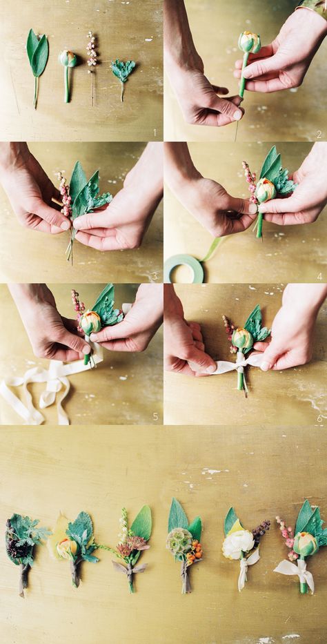 Diy Boutonniere Wedding, Diy Boutonniere, Wedding Boutonnieres, Boda Diy, Diy Wedding Flowers, Boutonniere Wedding, Fake Flowers, Ikebana, Diy Flowers