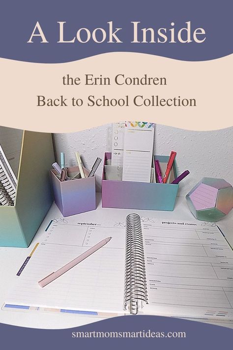 Best Guide to the Erin Condren Academic Collection - See everything that is new for 2021. Erin Condren Academic Planner, Best Planners For Moms, Magazine File Holders, Paper List, Planner Review, Plastic Folders, School Collection, Planner Tips, Academic Planner