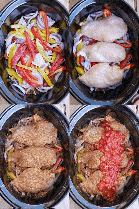 Slow Cooker Chicken Fajitas Fajita Crockpot, Crockpot Fajitas Chicken, Shredded Chicken Fajitas Crockpot, Fajita Crockpot Recipes, Crock Pot Chicken Fajitas Slow Cooker, Crockpot Fajita Chicken, Crockpot Chicken Fajitas Easy, Crock Pot Fajita Chicken, Crock Pot Chicken Fajitas