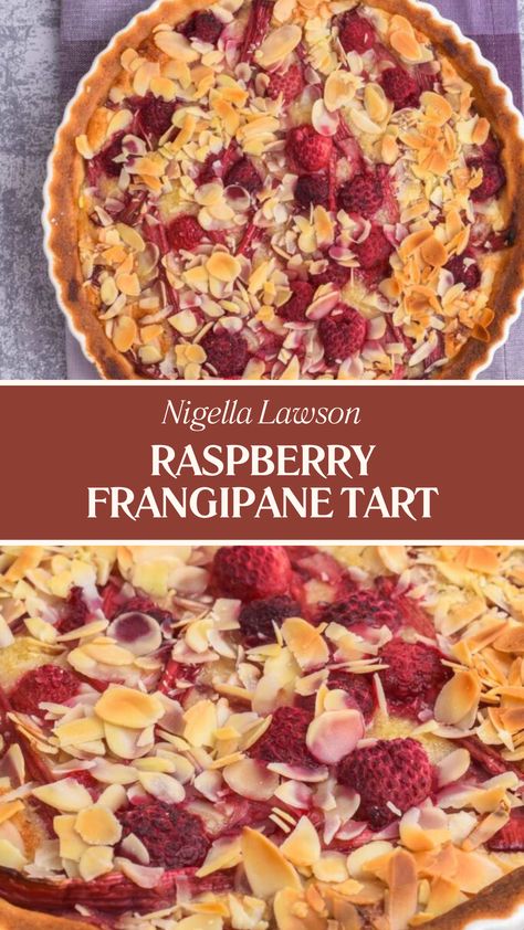 Nigella Raspberry Frangipane Tart Frangipane Recipe, Frangipane Tart Recipe, Almond Tart Recipe, Entertaining Desserts, Dessert Pies, Nigella Lawson Recipes, British Cooking, Mary Berry Recipe, Coconut Slice