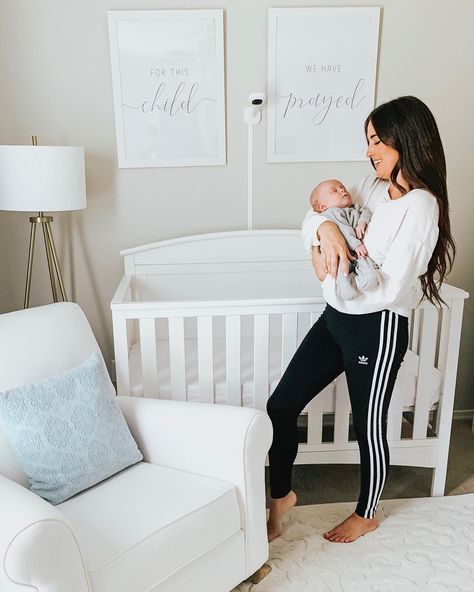 Nursery inspo, nursery decor, boy nursery, baby boy Nursery, nanit baby monitor, pottery barn kids, nursery Nanit Pro In Nursery, Nursery With Nanit, Nanit Baby Monitor, Smart Nursery, Modern Baby Nursery, Baby Nursery Design, Baby Room Neutral, Girl Nursery Room, Baby Boy Room Nursery