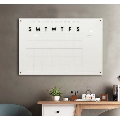 Reusable Calendar, Planner Whiteboard, Studio Space Ideas, Office Wall Organization, Whiteboard Calendar, Things I Want For Christmas, Basement Office, Dry Erase Calendar, Seaside Decor