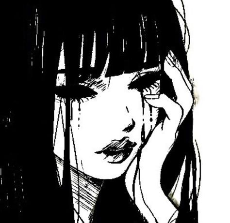 Anime Goth, Japanese Horror, Gothic Wallpaper, Emo Art, Cartoon Profile Pictures, Gothic Anime, Dark Art Illustrations, Anime Monochrome, Cartoon Profile Pics