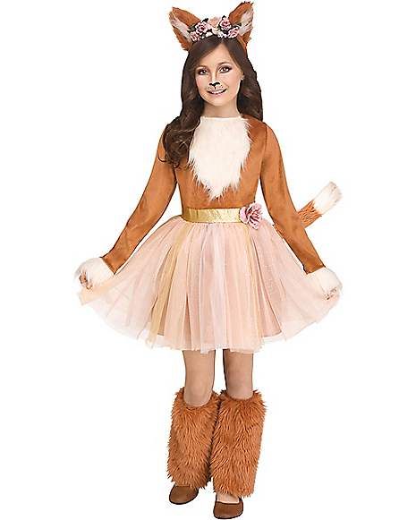 Kids Fox Costume - Spirithalloween.com Fox Costume Makeup, Kids Fox Costume, Fox Costume Diy, Foxy Costume, Fox Halloween Costume, Fox Halloween, Spirit Halloween Costumes, Fox Costume, Black Halloween Dress