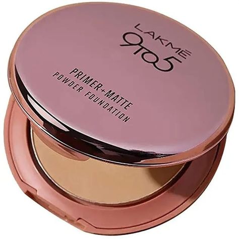 Lakme 9 to 5 Primer with Matte Powder Foundation Compact, Silky Golden, 9g  https://amzn.to/3gQkgQB Lakme Foundation, Water Based Foundation, Foundation With Spf, Long Lasting Foundation, Curling Mascara, Face Cream Best, Compact Powder, Matte Powder, Foundation Shades