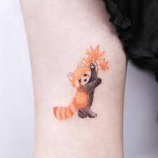 Red Panda Tattoo, Panda Tattoo, Hidden Art, Monochrome Design, Red Panda, Animal Figures, Pretty Tattoos, Discover The World, Ink Art