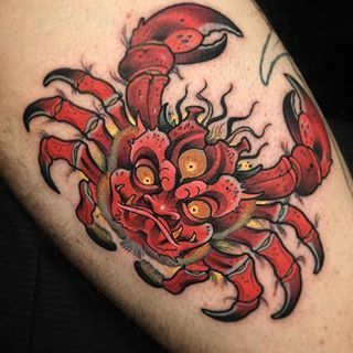 🦀 平家蟹 🦀 Para citas /appointment info ✉️ guindero@hotmail.com . . . . #nt #ntgallery #neotraditional #neotradsub #neotradeu #tattooartistmag #barcelonatattoo  #tattooworkers #supportgoodtattooers #besttattooers #besttattoo #bcnttt#thebestneotradtattoo #wtt #wheretheytatt#tattoo #sketch #sketchbook #sketchoftheday #drawing #traditional #traditionaltattoo#gypsygardentattoo#heike#heikegani #japan #japanesetattoo Wrist Tattoo Cover Up, Crab Tattoo, Traditional Tattoo Inspiration, Japan Tattoo Design, 10 Dollar, Tattoo Instagram, Fire Tattoo, Greek Tattoos, Tatuaje A Color