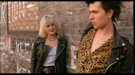 Still of Gary Oldman (Sid)  & Chloe Webb (Nancy) in Sid & Nancy (The Movie) Sid And Nancy Movie, Chloe Webb, Sid And Nancy, British Punk, Gary Oldman, The Movie, Rock Bands, Chloe, Women's Blazer