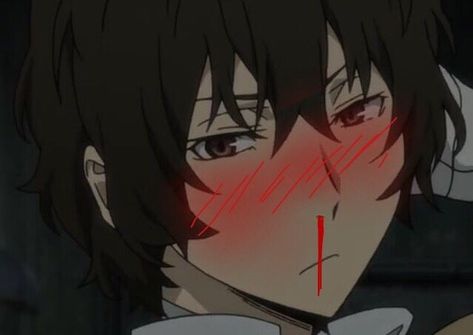 Dazai Blushing, Dazai Osamu, Blush, Anime