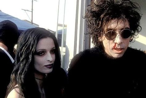 tim burton and lisa marie at the nightmare before christmas book party in los angeles october 31st - 1993 Nightmare Before Christmas Book, Tim Burton Art, Dark Witch, Tim Burton Films, Vampire Goth, Horror Movie Icons, Book Party, Christmas Book, The Nightmare Before Christmas