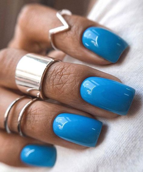 Blue Vacation Nails, Neon Summer Nails, Aqua Nails, Neon Summer, Blue Nail Polish, Vacation Nails, Blue Nail, Colorful Nail Designs, Summer Nails Colors