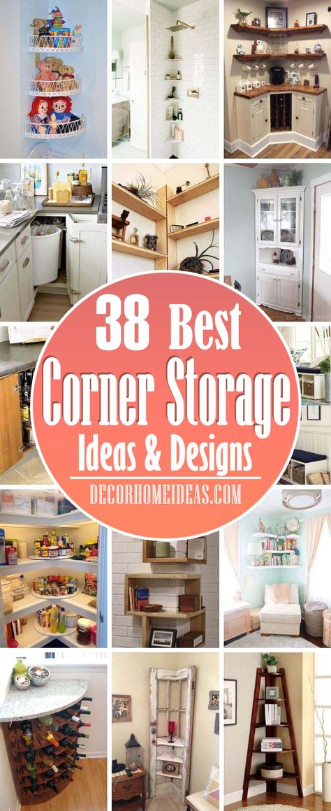 How To Make A Corner Cabinet, Ideas For Corners In Kitchen, Corner Shelves Storage, Corner Space Ideas Dining Room, Under Cabinet Corner Shelf, Corner Shelf For Kitchen, Pantry Ideas For Corners, Functional Corner Space, Corner Cabinets Ideas Living Room