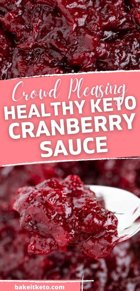 Make the best homemade keto cranberry sauce for your holiday dinner! It's the perfect healthy sugar free side dish for Thanksgiving. Healthy Cranberry Sauce, Easy Thanksgiving Dish, Keto Cranberry Sauce, Turkey With Gravy, Sugar Free Cranberry Sauce, Keto Cranberry, Fresh Cranberry Sauce, Best Cranberry Sauce, Easy Cranberry Sauce