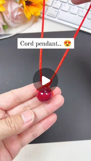 Cords Crafts, Thread Necklace, Making Videos, Cord Jewelry, Crochet Thread, Design Hack, July 3, Tie Knots, Cord Necklace