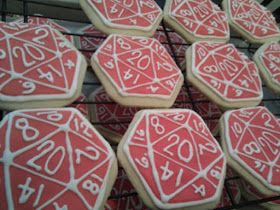 Nerdovore: The Nerdiest Foods you can Make Dice Cookies, Dnd Party, Geek Party, Dragon Cookies, Geek Food, Dragon Party, Cookie Favors, Food Themes, Food Menu