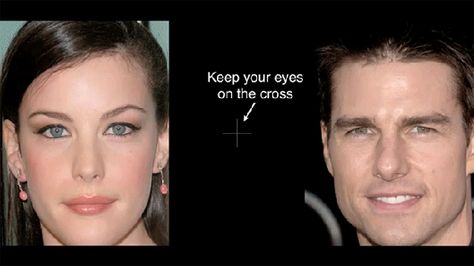 Stare at the cross. What’s wrong with these celebrities’ faces? | 23 Totally Mind-Shattering Optical Illusions Optical Illusions Mind Blown, Crazy Optical Illusions, Eye Tricks, Cool Illusions, Cool Optical Illusions, Peripheral Vision, Mind Games, Whats Wrong, Natural Phenomena