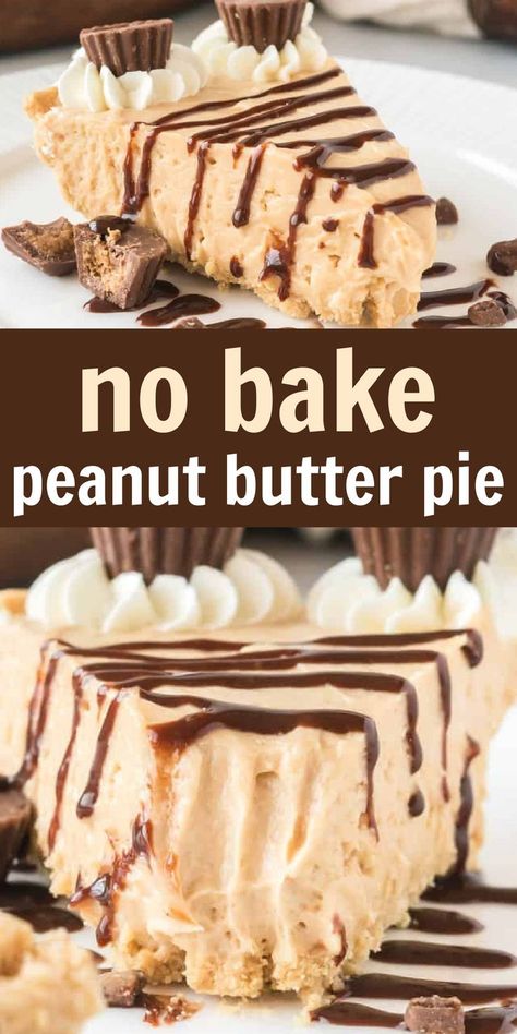 Peanut Butter Mousse Pie No Bake, Vanilla Graham Cracker Pie, Graham Cracker Recipes No Bake, Graham Cracker Crust Dessert Easy, Christmas Pie Graham Cracker Crust, Peanut Butter Graham Cracker Crust, Easiest Dessert Recipes No Bake, What To Make With Graham Cracker Pie Crust, Chocolate Peanut Butter Pie No Bake Easy