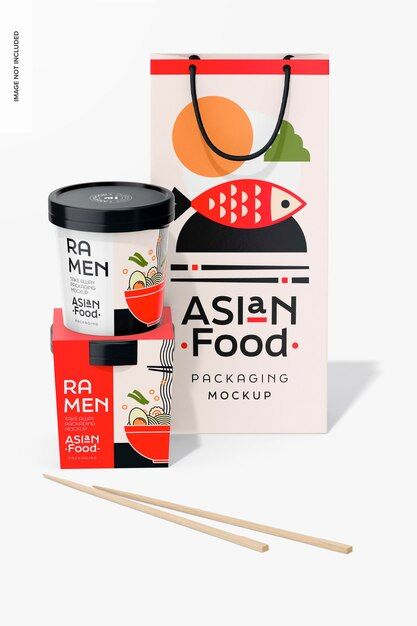 Asian Food Packaging Mockup Vectors, Photos and PSD files | Free Download Asian Food Packaging, Japanese Food Packaging, Food Mockup, Man Food, Mockup Downloads, Food Packaging Design, Packaging Mockup, File Free, Free Mockup