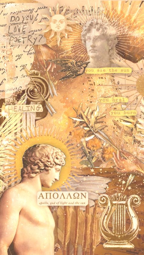 For @mattgriffith1 ’s comp!! I did the Greek God Apollo ✨☀️ #apollo #sun #poetry #greekmythology #aesthetic #music #golden #vibes Sun Poetry, Apollo And Hyacinth, Apollo Aesthetic, Apollo Greek, Apollo Cabin, God Apollo, Swag Wallpaper, Artsy Background, Son Of Zeus