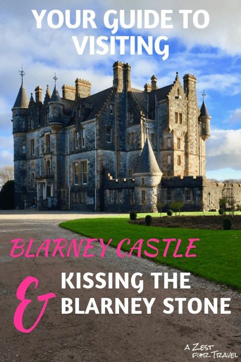 Complete Guide to visiting Blarney Castle & Kissing the Blarney Stone in County Cork, Ireland | A Zest For Travel #BlarneyCastle #BlarneyStone #Ireland #BlarneyHouse #Kissingtheblarneystone #Cork #Travelguide #travel Blarney Castle Ireland, Magnificent Architecture, Ireland Hotels, Blarney Castle, Ireland Pictures, Blarney Stone, Castle Ireland, Dublin Ireland Travel, Ireland Destinations