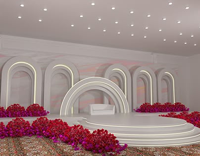 Wedding Booth Design, Modern Wedding Stage Design, Simple Wedding Stage, Nikah Decor, Venue Design, Event Booth Design, Simple Stage Decorations, Stage Ideas, Wedding Decors