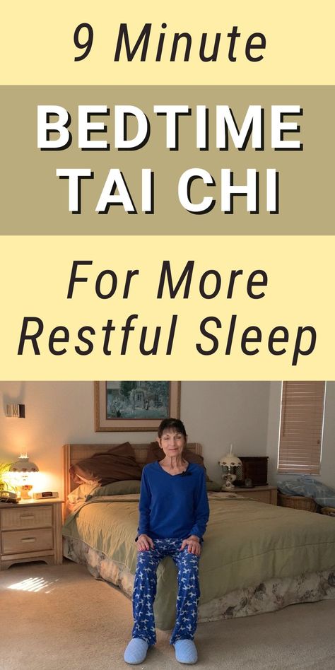 Bedtime Tai Chi For A Good Night's Sleep - Fitness With Cindy Yoga For Sleep, Night Exercise Routine Beds, Bed Excercises Workouts Night, Tia Chi, 10 Minute Bedtime Yoga, Bed Yoga Bedtime Sleep, Bedtime Yoga Video, Hip Strengthening Exercises, Tai Chi Exercise