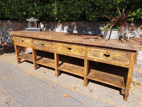 Diy Antique Kitchen Island, Haberdashery Kitchen Island, Furniture Kitchen Island Ideas, Retro Kitchen Island, Rustic Kitchen Island Farmhouse Style, Repurposed Kitchen Island, Kitchen Island Antique, Reclaimed Kitchen Island, Cozy Car Interior