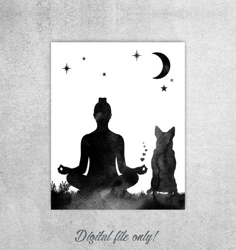 Yoga Art, Yogi, Dog print, Yoga Pose,  Woman and Australian cattle print, Yoga studio décor, Yoga Print, Sukhasana Pose, Instant download Sukhasana Pose, Pose Woman, Yoga Kunst, Diy Yoga, Yoga Wall Art, Yoga Studio Decor, Yoga Prints, Yoga Poster, Yoga Wall