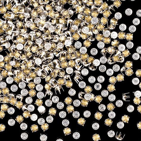 Amazon.com: OIIKI 500PCS 6MM Rhinestone Stud Refills, Dazzling 4-Claw Crystal Studs Embellishments, Multi-Faceted Flatback Gem Stones DIY Crafts for Clothing, Shirts, Dress, Shoes, Bags, Belts - White : Arts, Crafts & Sewing Stones Diy, Great Gifts For Women, Diy Clothing, Rhinestone Studs, Gem Stones, Copper Metal, Sewing Trim, Ornaments Diy, Jewelry Projects