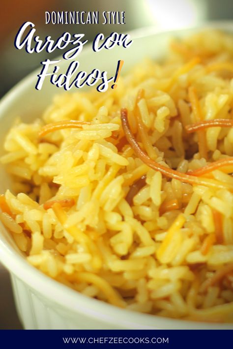 Arroz con Fideos | Rice with Noodles – Chef Zee Cooks Rice With Noodles, Lebanese Rice, Fideo Recipe, Dominican Dish, Dominican Recipes, Southwestern Recipes, Rice Side, Dominican Food, Noodle Dish