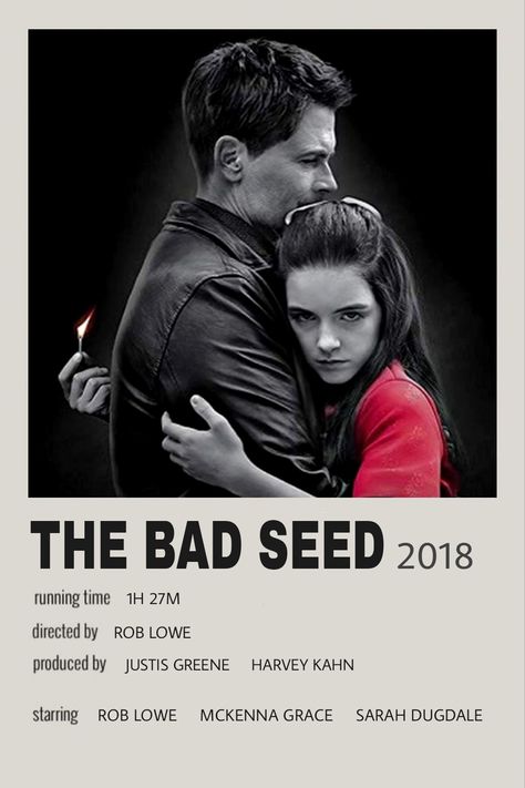 Reagan Core, Movies Ideas, Movies Minimalist, Indie Movie Posters, Bad Seed, Movies To Watch Teenagers, Mckenna Grace, Minimalist Posters, Polaroid Poster