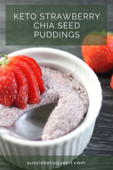 Cheesecake Chia Seed Pudding, Strawberry Cheesecake Chia Pudding, Chia Cheesecake, Cheesecake Chia Pudding, Strawberry Chia Seed Pudding, Chai Pudding, Keto Beverages, Chia Puddings, Keto Pudding