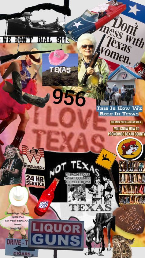 TX Reckless In Texas, Texas Collage, Country Wallpaper, Western Wall Art, Cowgirl Aesthetic, Texas Women, Western Wall, How To Pronounce, Cute N Country