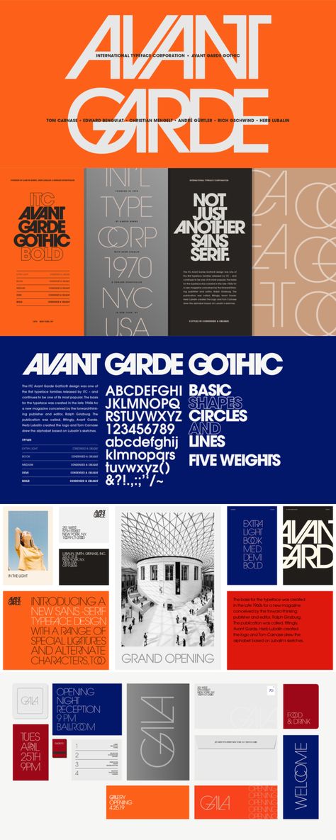 Gothic font with a modern Itc Avant Garde Gothic Font, Magazine Headline Design Typography, Itc Avant Garde, Logo Trends 2023, Typography History, Avant Garde Font, Avant Garde Magazine, Gothic Typeface, Avant Garde Design