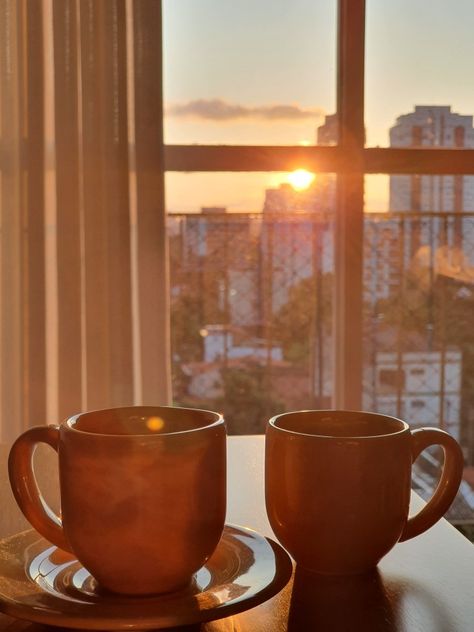 Coffee Sunrise Aesthetic, Sunset Coffee Aesthetic, Coffee And Sunset, Time Moodboard, Moody Illustration, Sunrise Breakfast, Sunrise Coffee, Vision 2024, Home Sunset