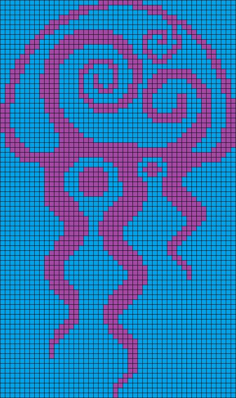 Jellyfish Alpha Pattern, Jellyfish Pixel Art, Graph Paper Drawings, Easy Perler Beads Ideas, Graph Crochet, Handmade Friendship Bracelets, Pixel Drawing, Pixel Crochet, C2c Crochet