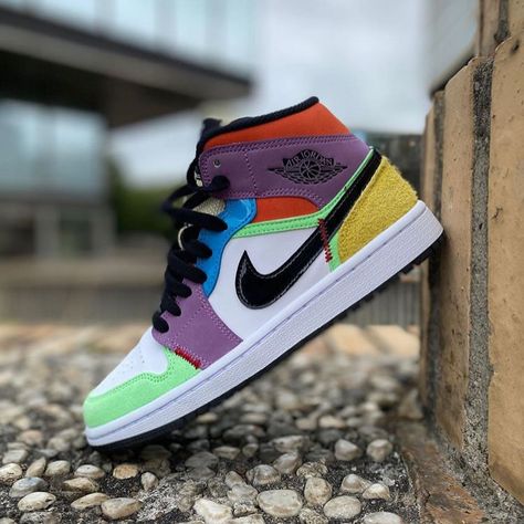 Air Jordan 1 Women Multicolor,Air Jordan 1 Multicolor Jordan 1 Multicolor, Jordan 1 Mid Multicolor, Air Jordan 1 Mid Outfit, Nike Air Jordans Outfit, Jordan 1 Outfit Women, Air Jordan 1 Mid Gs, Air Jordan 1 Outfit, Nike Sneakers Outfit, Nike Air Jordan Shoes