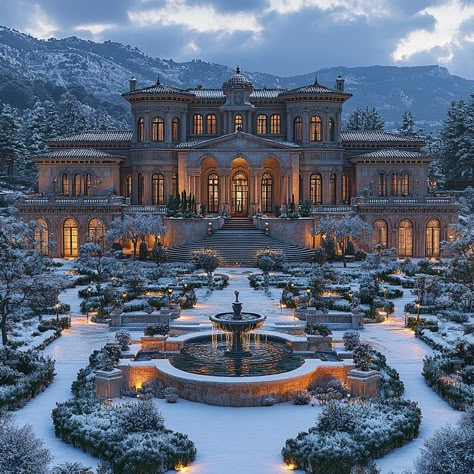 Experience the elegance of a Neoclassical-style Chateau on the French Riviera, 18000 sqft. AI art in evening glow captures winter nights' starlit charm. Let this image inspire your opulent home dreams and Riviera lifestyle aspirations. Feel the winter breeze or hear the fountain's murmur. Share your chateau dreams below! 🏰🌟 #DreamHomeInspiration #LuxuryInteriors #NeoclassicalStyle #FrenchRiviera #LuxuryLiving #LuxuryDesign #LuxuryLifestyle #HomeGoals #InspiringHomes #LuxuryTravel #ChateauLuxury #WinterIsLuxury #SoftGlowofDusk Old French Mansion, Modern French Mansion, French Chateau Aesthetic, Chateau Aesthetic, French Chateau Exterior, French Chateau Style Homes, French Mansion, French Chateau Style, Outdoor Entertainment Area