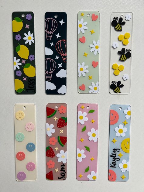 Acrylic Bookmarks - Etsy UK in 2024 | Handmade bookmarks diy, Diy crafts bookmarks, Cute bookmarks #Bookmarks_Ideas_Creative #Painted_Acrylic_Bookmark #Circuit_Bookmarks #Painting_Ideas_Asthetics Acrylic Plastic Projects, Bookmarks Diy Paint, Book Design Ideas Creative, Painted Acrylic Bookmark, Book Mark Design Ideas Simple, Bookmark Ideas Flowers, Acrylic Vinyl Projects, Book Mark Drawing Ideas, Bookmark Handmade Ideas