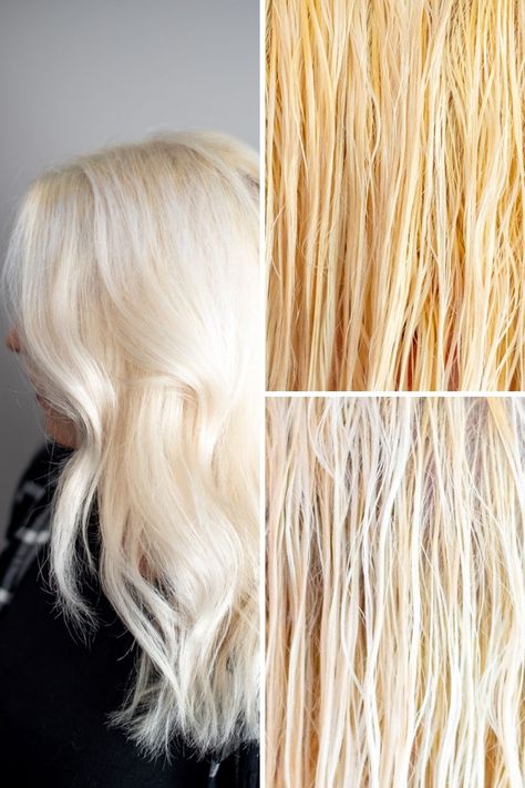 Best Way To Bleach Hair At Home, Best At Home Hair Color For Blondes, Blonde Toners Before And After, Blonde To Platinum Before And After, Best Blonde Hair Color At Home, Brighten Blonde Hair, Brassy Blonde Hair Before And After, Blonde At Home, Toner For Blonde Hair Before And After