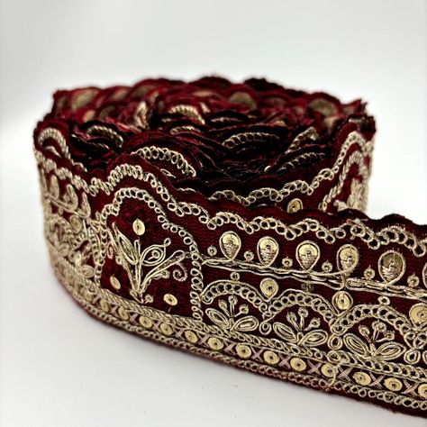 Lace Love 🤎 Here is our Indulge in regal elegance with our exquisite maroon embroidered scalloped lace, delicately crafted on a luxurious silk base. Now Available on www.zardozii.com Contact - 8779014234 DM us to know more Regal Elegance, Scalloped Lace, May 11, Silk, Lace, Quick Saves