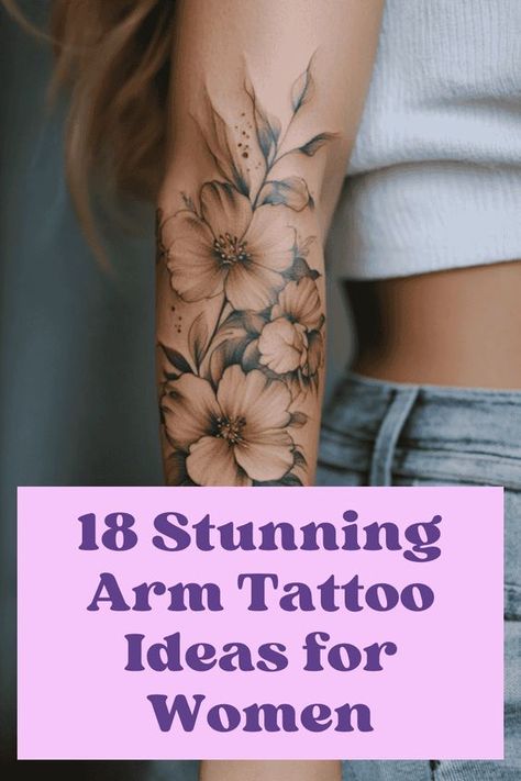 Discover 18 stunning arm tattoo ideas for women that will inspire your next ink adventure. Perfect feminine designs to showcase your style. Elegant Half Sleeve Tattoos For Women, Forest Arm Tattoo Women, Elegant Tattoo Sleeve, Fill Tattoo Ideas, Womens Tattoo Ideas Unique, Feminine Arm Tattoos For Women, Floral Arm Tattoos For Women, Horse And Flower Tattoo, Flower Sleeve Tattoos For Women