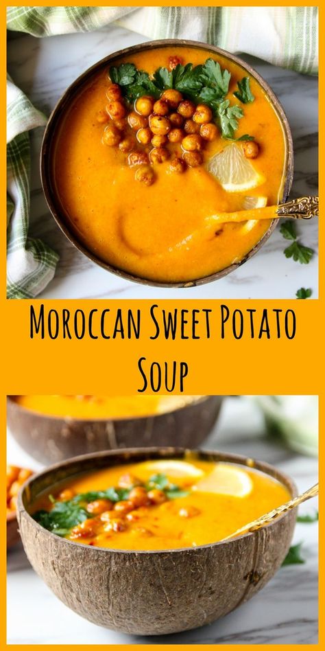 Recipes With Habaneros, Healthy Fall Soups Vegetarian, Roast Sweet Potato Soup, Hypothyroid Recipes Meals, Recipes With Roasted Sweet Potatoes, Whole Food Plant Based Soup Recipes, Healthy Blended Soups, Sweet Potato Bean Soup, Vegetarian Fall Soup Recipes