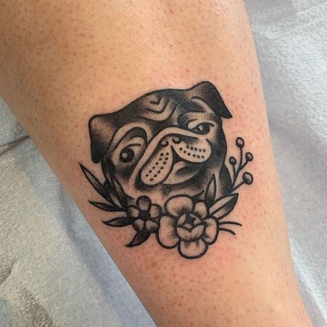 Connie Gabbert on Instagram: “Bethany and I both love our pugs 🥰 #puglife #pugsofinstagram” Pug Tattoo, Pug Illustration, Pug Life, Traditional Tattoo, Our Love, Pug, Skull Tattoo, Photo And Video, Tattoos