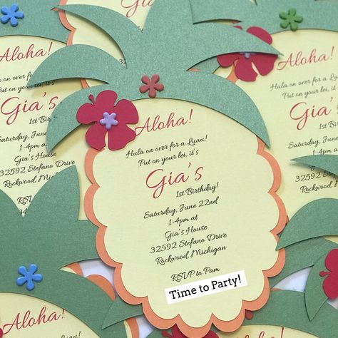 Hawaii Five O Birthday Theme, Birthday Hawaiian Theme Ideas, Hawaiian Party Invitations, Hawaiian Theme Party Invitations, Luau Invitation Ideas, Hawaiian Theme Party, Hawaiian Theme Invitations, Hawaiian Birthday Party Invitations, Hawaiian Birthday Invitations