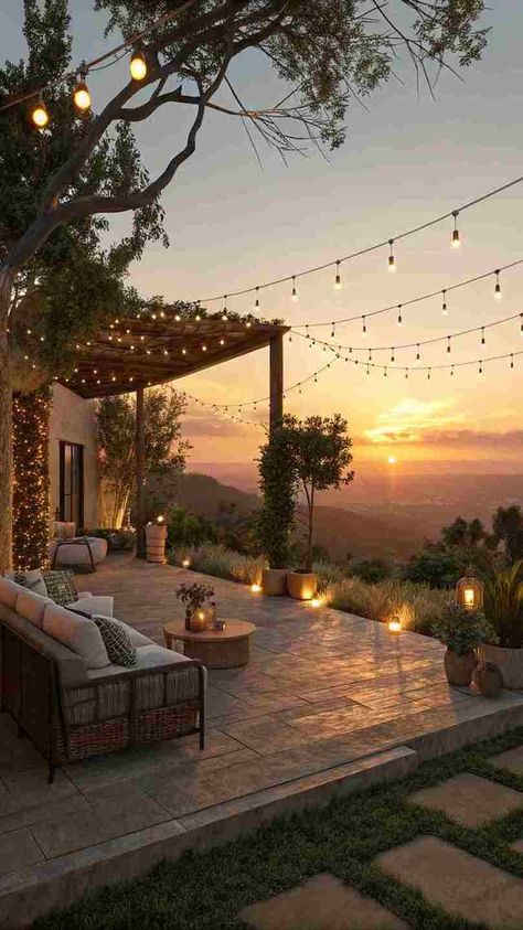 16 Easy Patio Lighting Ideas to Enhance Your Outdoor Space Patio Lighting Ideas, Outdoor Deck Decorating, Creative Wall Design, Easy Patio, Affordable Lighting, Outdoor Chandelier, Floating Lights, Rope Lights, Solar Powered Lights